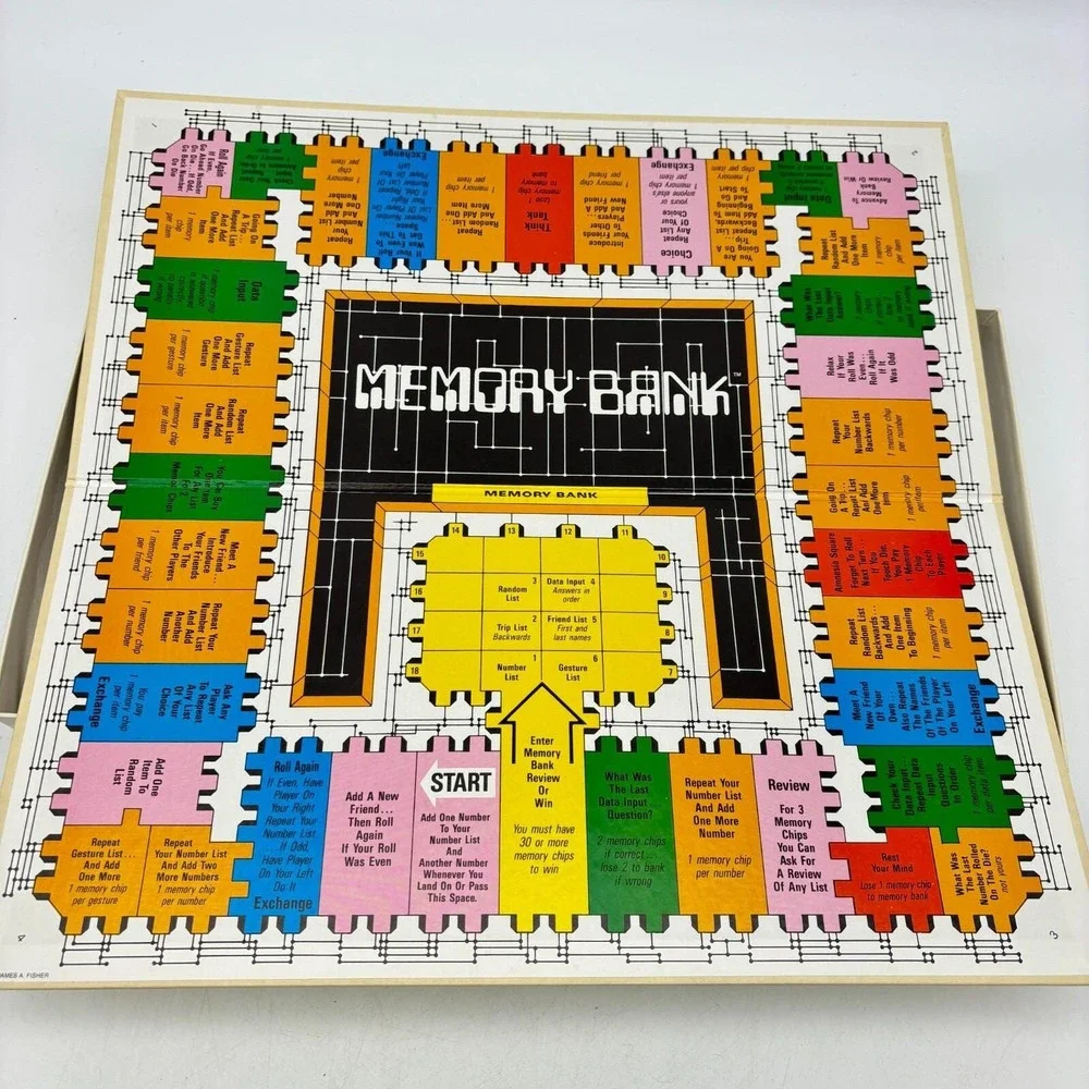VINTAGE Memory Bank Game COMPLETE James A Fisher 1985 Challenges Family